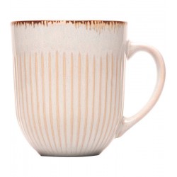 Caneca Avulsa 380ml De Cerâmica Linear Bege